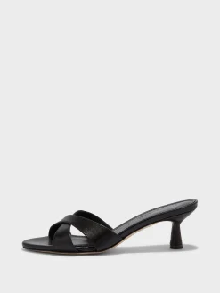 Fashion Aeyde Vero Leather Mules Black Nappa
