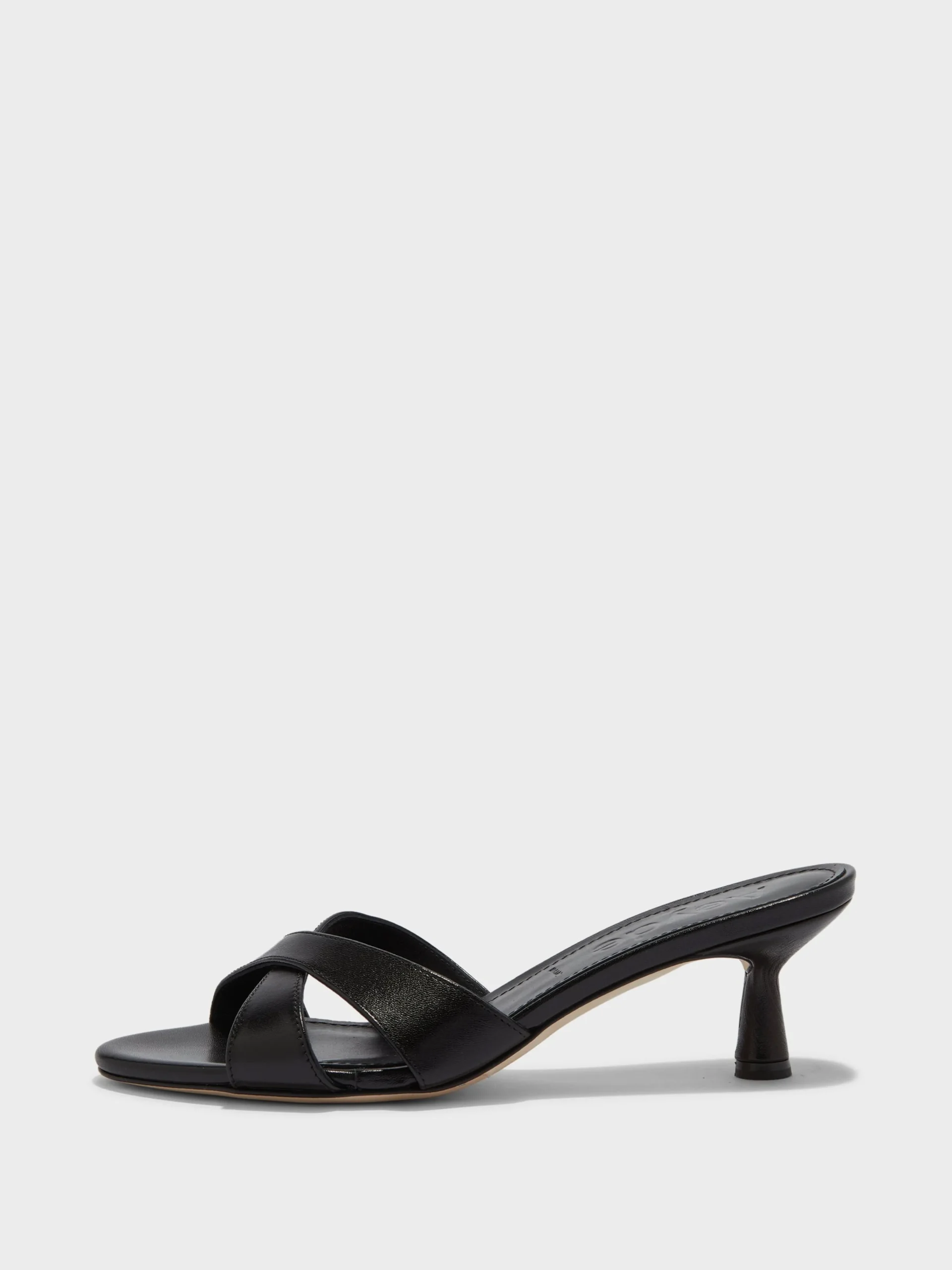 Fashion Aeyde Vero Leather Mules Black Nappa