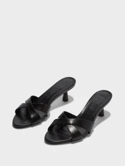 Fashion Aeyde Vero Leather Mules Black Nappa