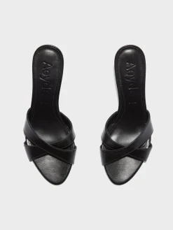 Fashion Aeyde Vero Leather Mules Black Nappa