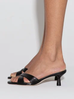 Fashion Aeyde Vero Leather Mules Black Nappa