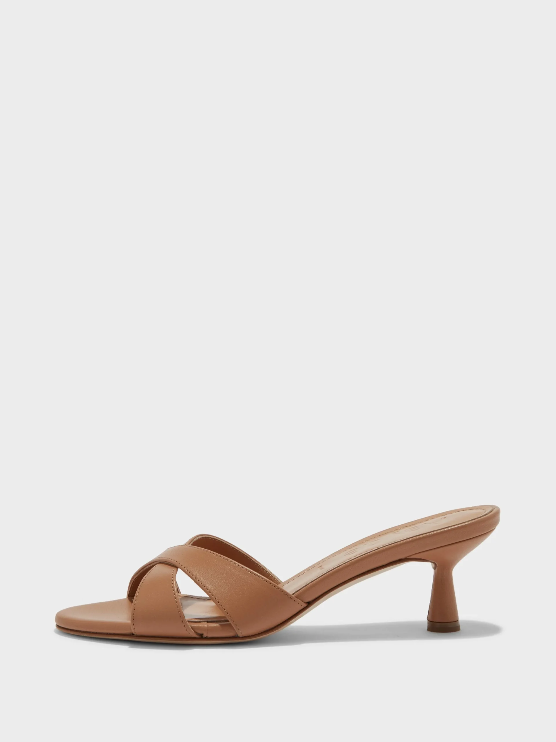 New Aeyde Vero Leather Mules Hazelnut Nappa