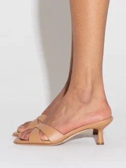 New Aeyde Vero Leather Mules Hazelnut Nappa