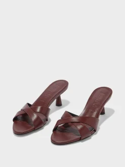 Fashion Aeyde Vero Leather Mules Port Nappa