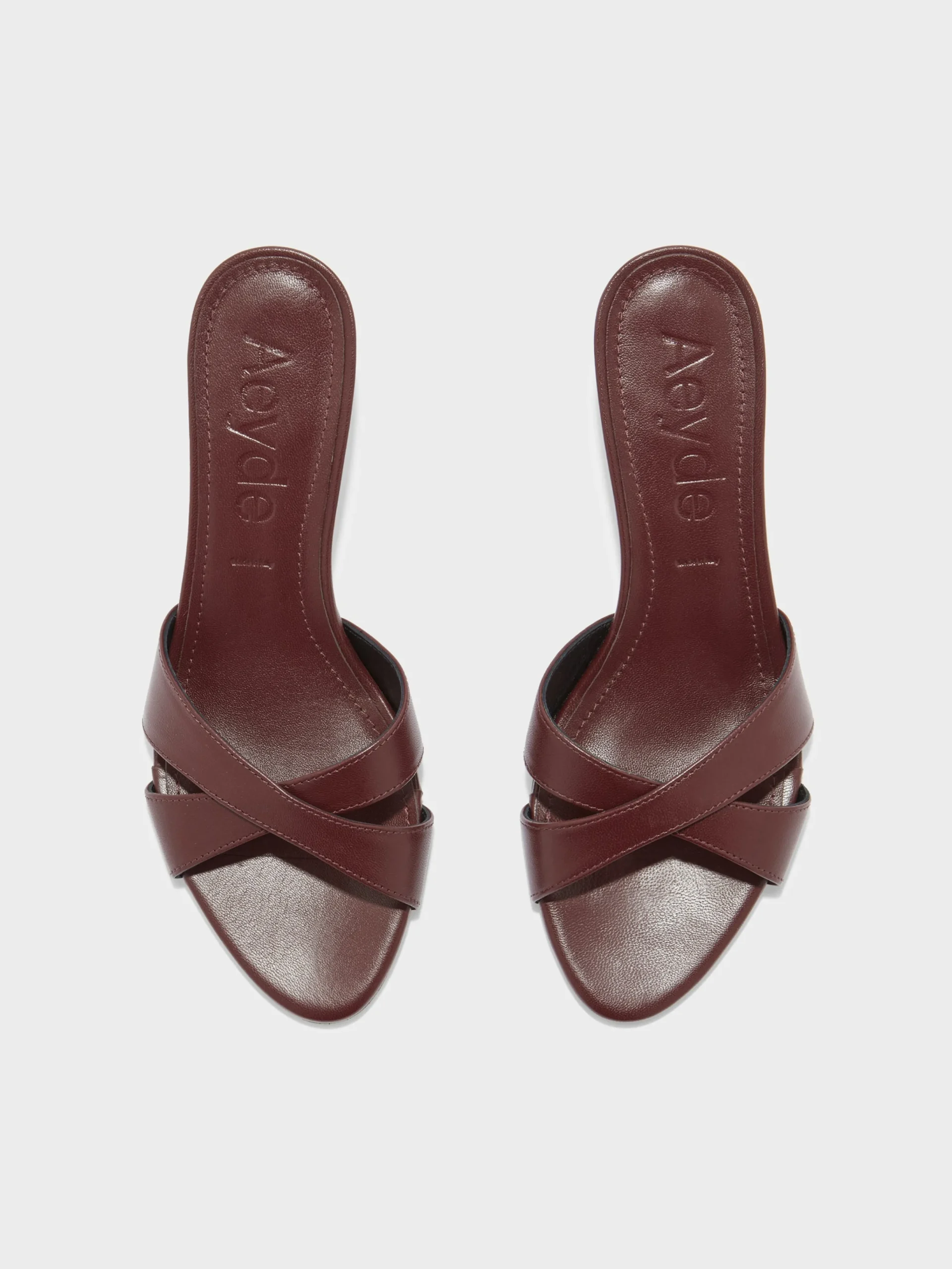 Fashion Aeyde Vero Leather Mules Port Nappa