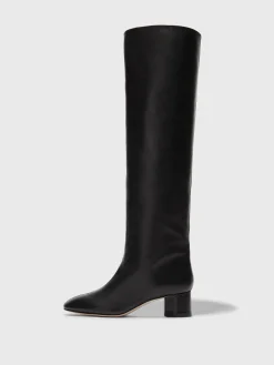 Hot Aeyde Willa Leather Over-Knee Boots Black Calf