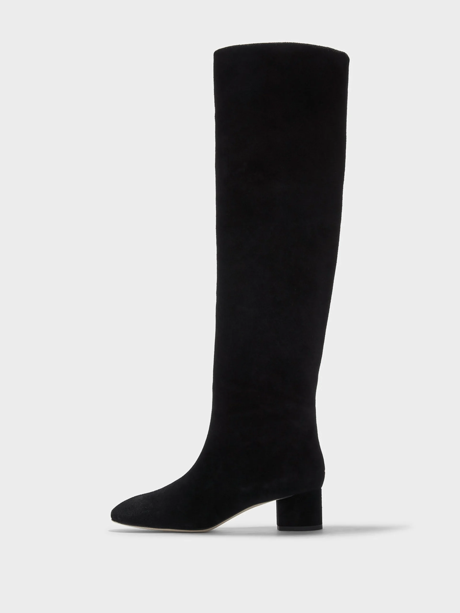Sale Aeyde Willa Suede Over-Knee Boots Black Suede