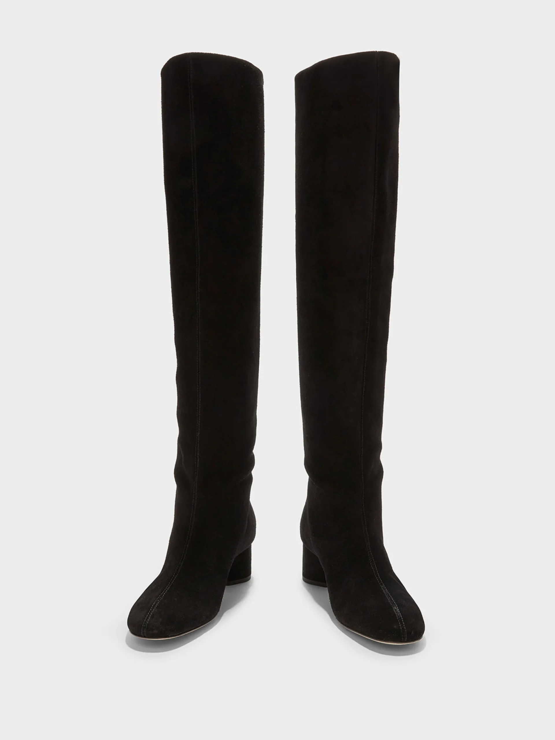 Sale Aeyde Willa Suede Over-Knee Boots Black Suede