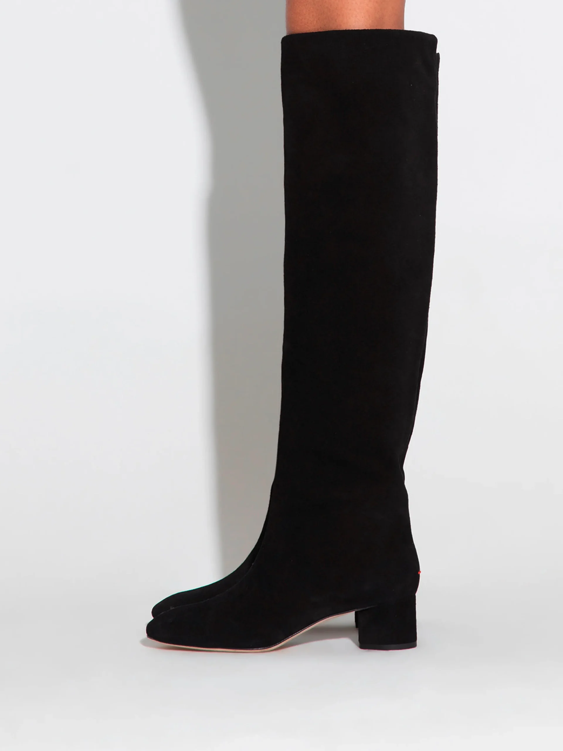 Sale Aeyde Willa Suede Over-Knee Boots Black Suede