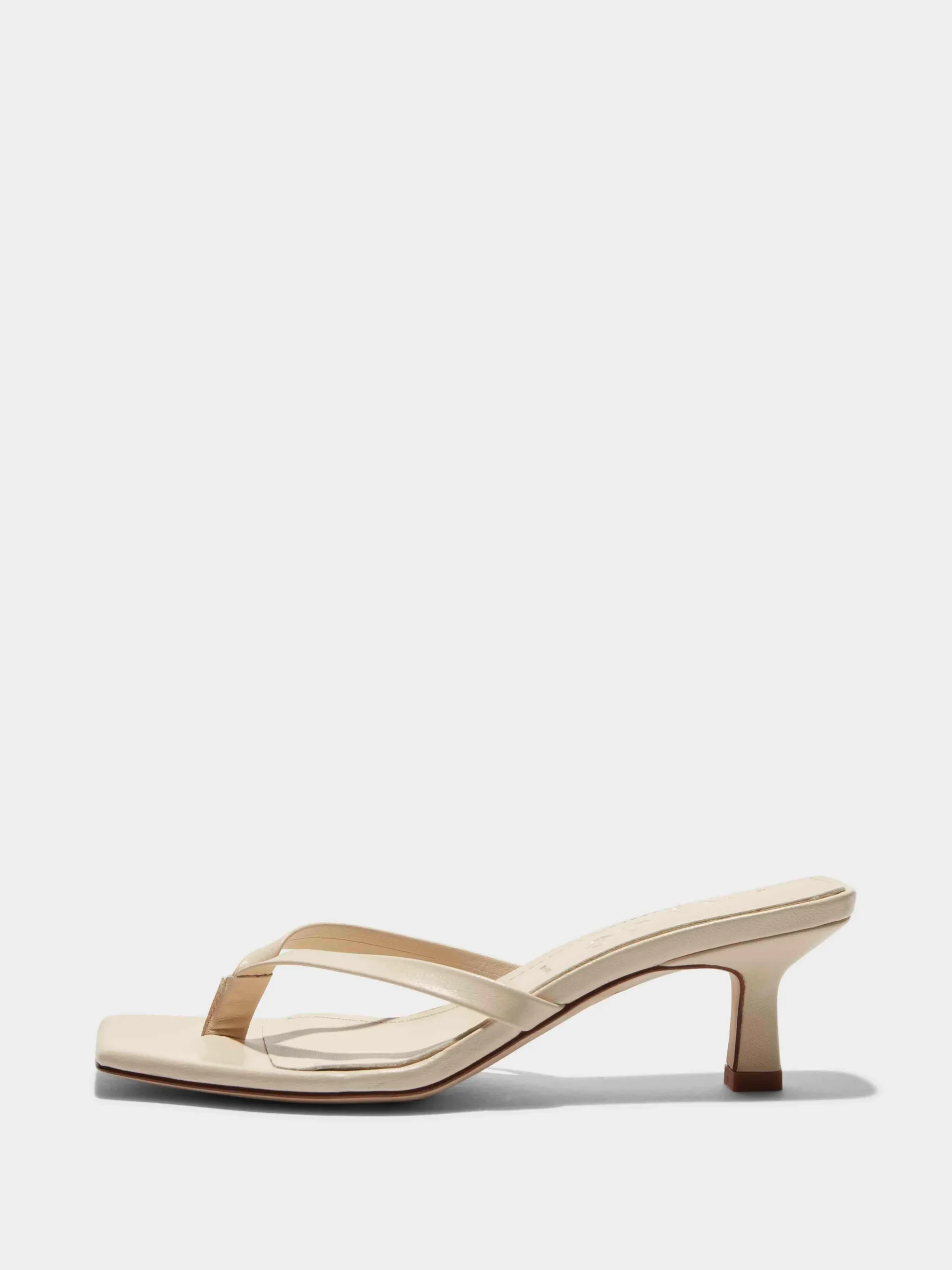 Best Aeyde Wilma Leather Thong Sandals Creamy Nappa