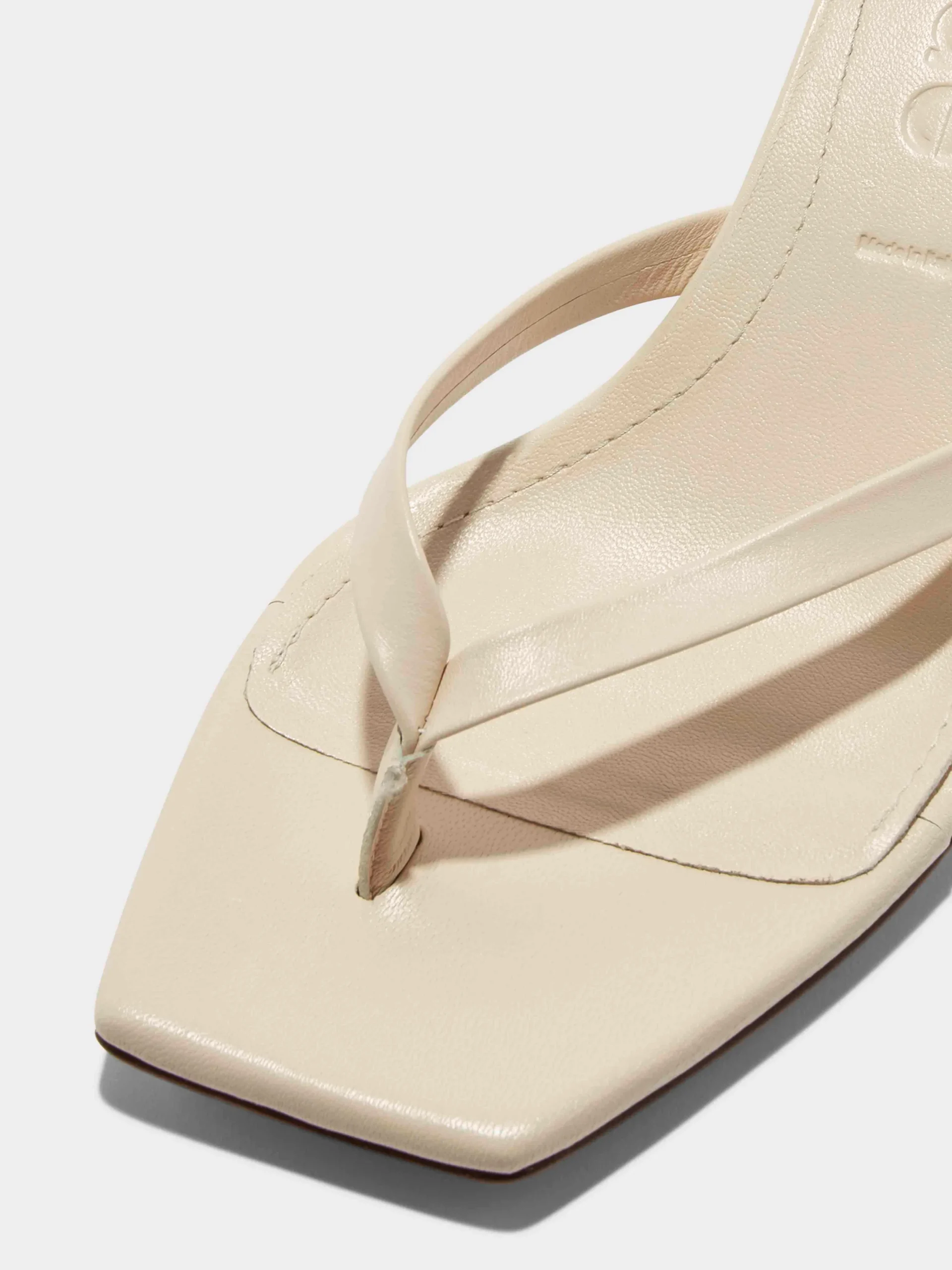 Best Aeyde Wilma Leather Thong Sandals Creamy Nappa