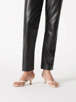 Best Aeyde Wilma Leather Thong Sandals Creamy Nappa