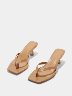 Fashion Aeyde Wilma Leather Thong Sandals Hazelnut Nappa