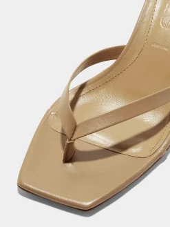 Fashion Aeyde Wilma Leather Thong Sandals Hazelnut Nappa