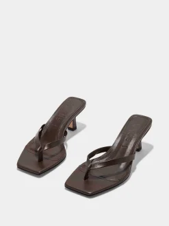 Fashion Aeyde Wilma Leather Thong Sandals Moka Nappa